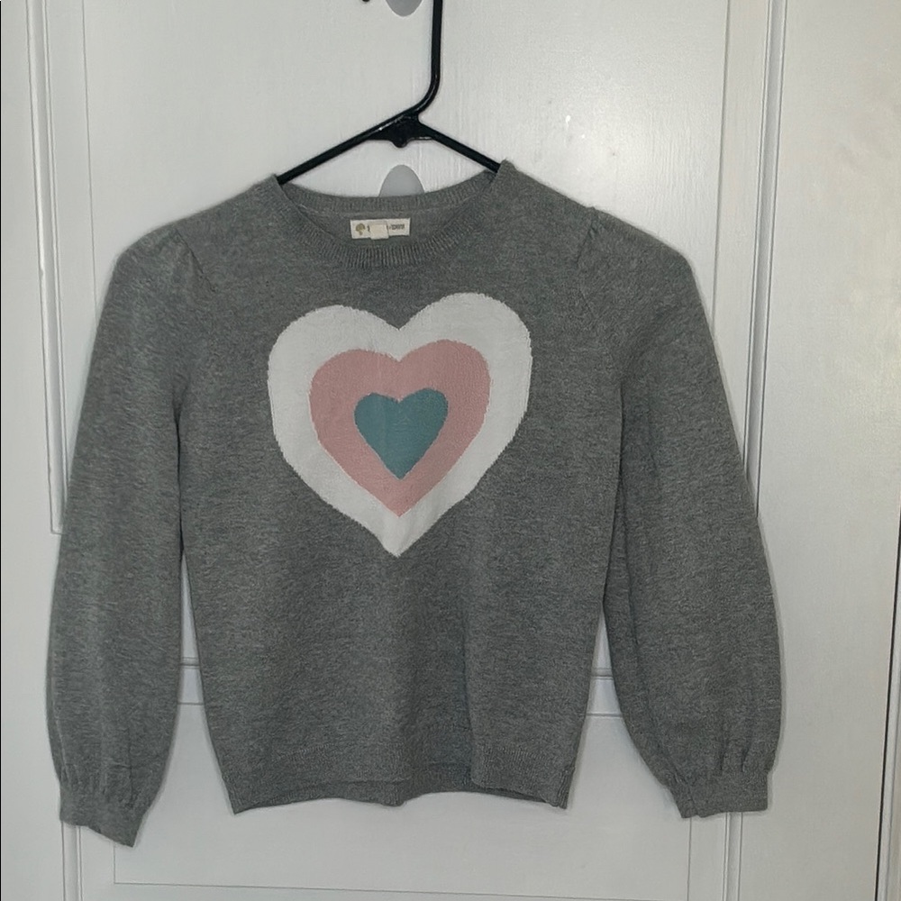 Gray Heart Sweater